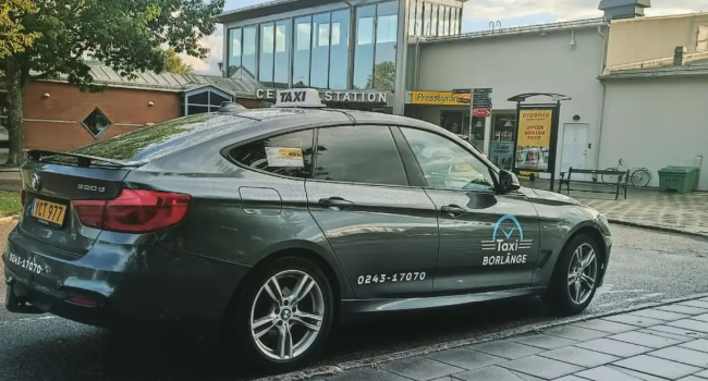 Taxi vid stationen Borlänge